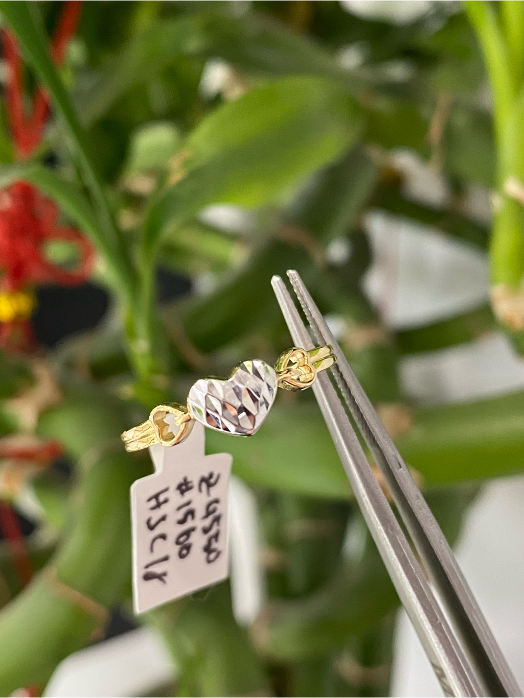 14k TwoTone Heart Ring
